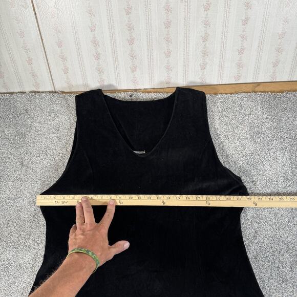 Vintage 90s Ellen Ashley Velvet Dress XL Dark Romantic Goth Vamp Witchy Morticia - Picture 2 of 9